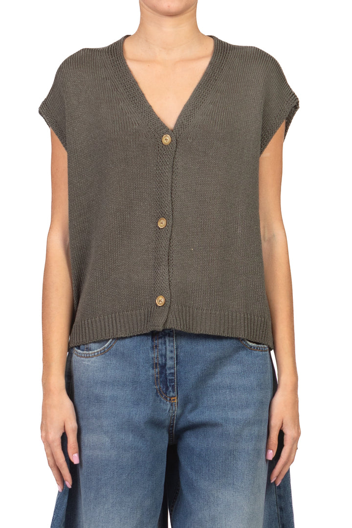 Tensione In - Gilet in maglia con bottoni Art. D90159