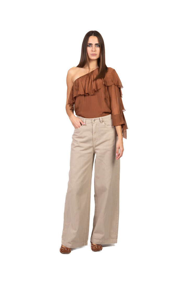 Dixie - Top Monospalla con rouches Art. C207A021A