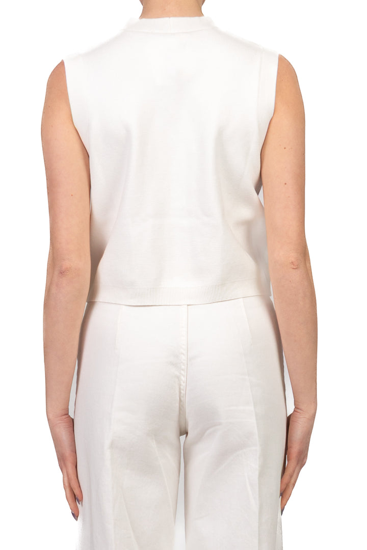 Vicolo - Gilet crop scollo v con taschini Art. 2AB2118