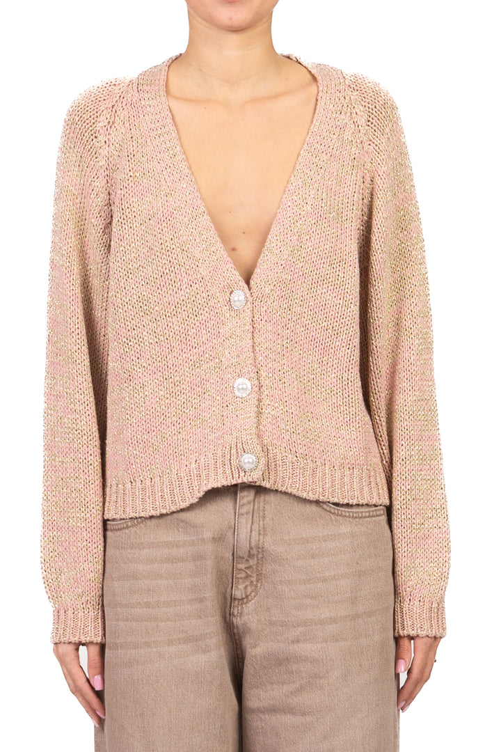 Have One - Cardigan filo lurex bottoni gioiello Art. JIT-Q008