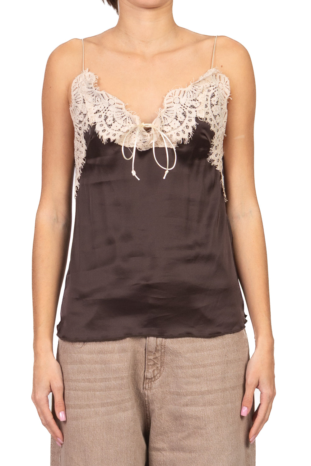 Dixie - Top raso con pizzo Art. R352A028