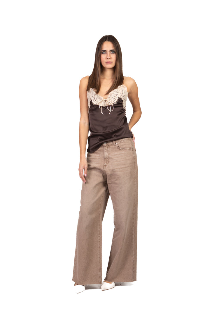 Dixie - Top raso con pizzo Art. R352A028