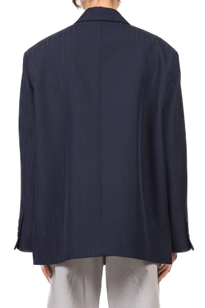 Vicolo - Giacca over gessata asimmetrica  Art. TAB1042