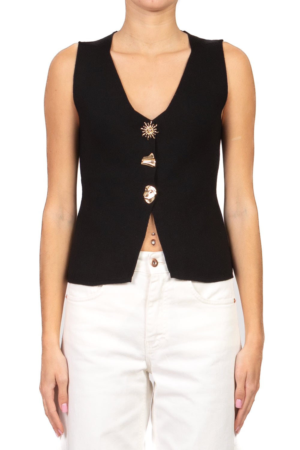 Kontatto - Gilet dettagli oro  Art. 3M1540C