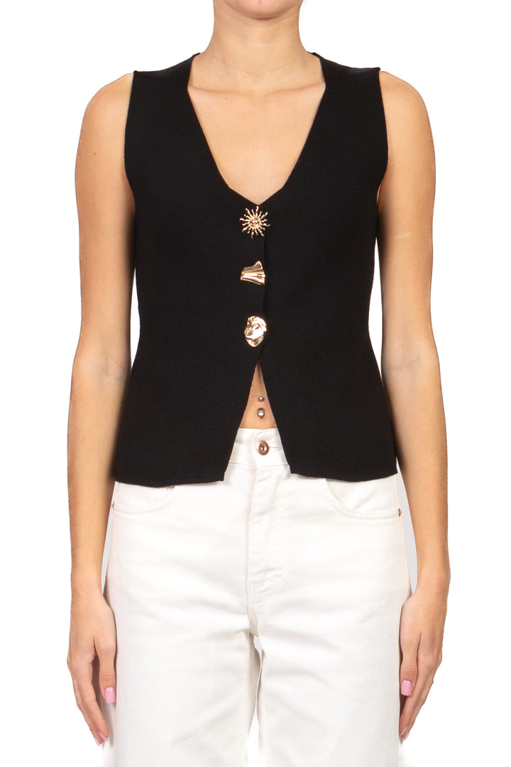 Kontatto - Gilet dettagli oro  Art. 3M1540C