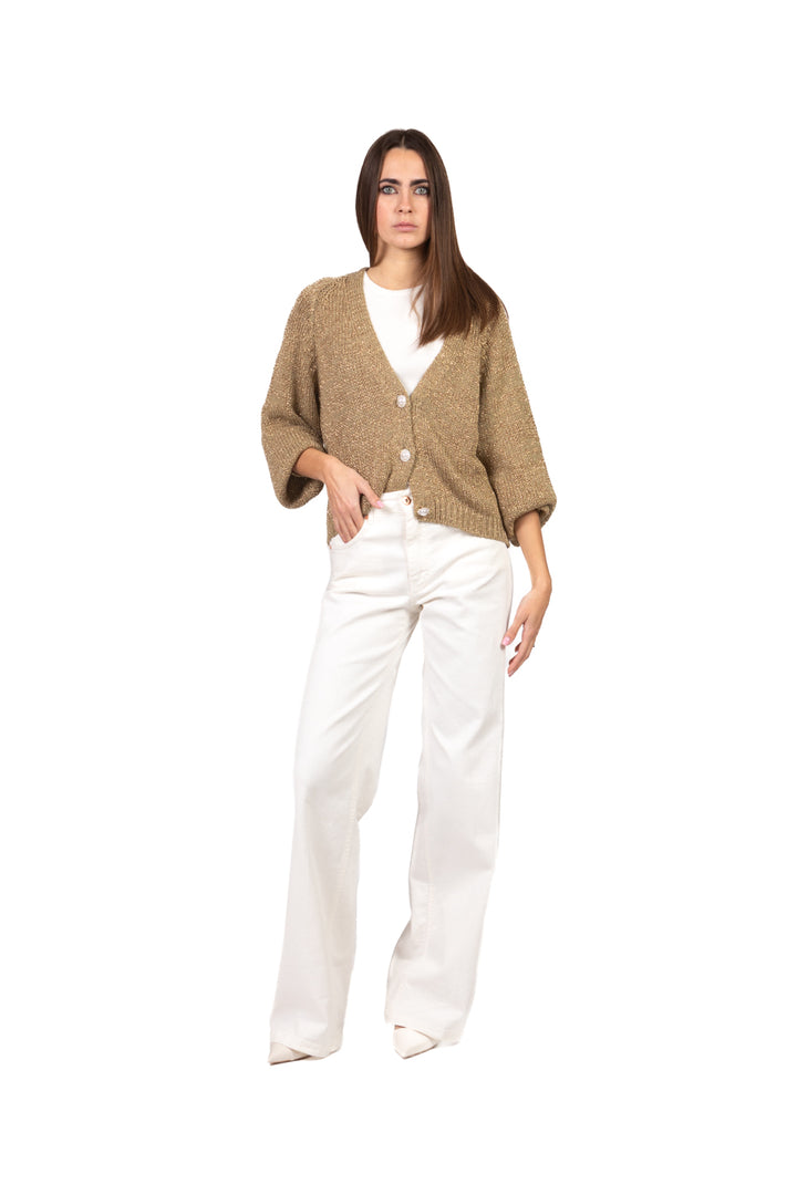 Have One - Cardigan filo lurex bottoni gioiello Art. JIT-Q008