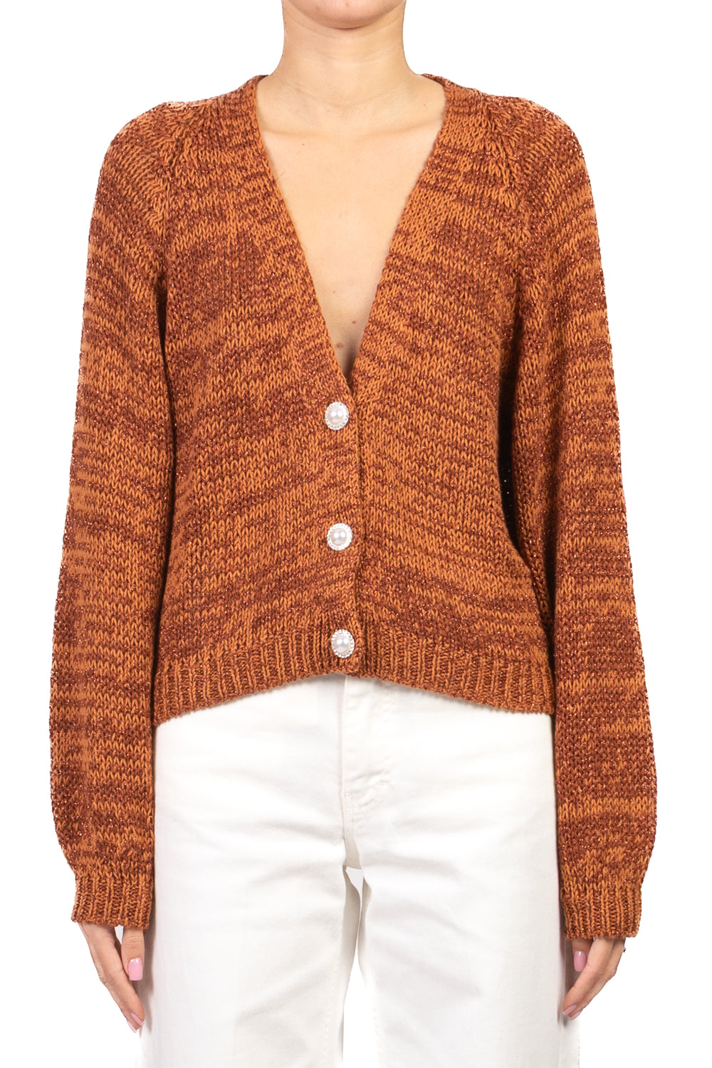 Have One - Cardigan filo lurex bottoni gioiello Art. JIT-Q008