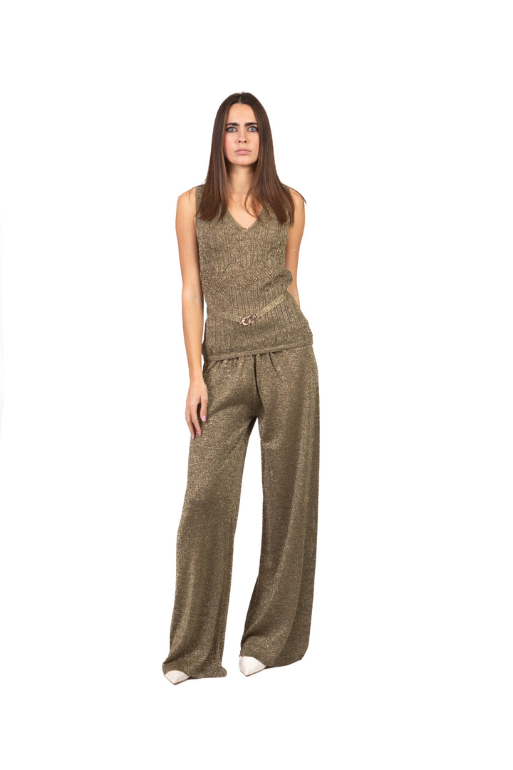 Kontatto - Pantalone palazzo in  lurex Art. 3M1556C