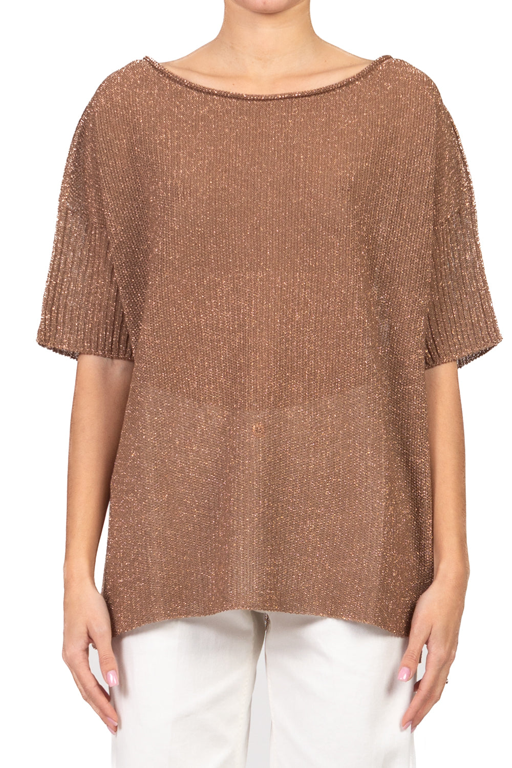 Kontatto - Maglia lurex scollo barca Art. 3M1557C