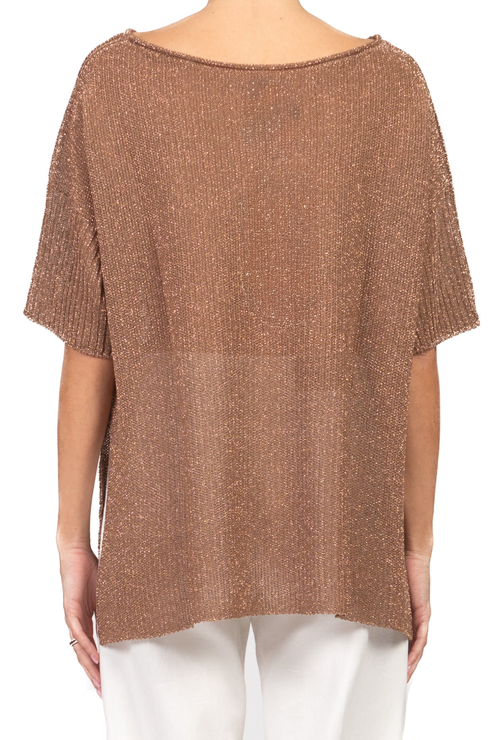 Kontatto - Maglia lurex scollo barca Art. 3M1557C