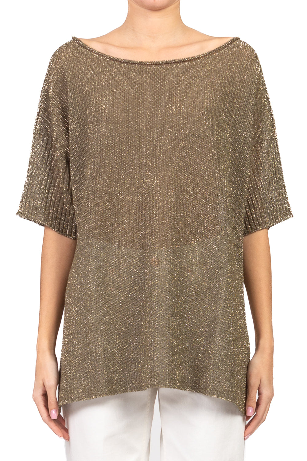 Kontatto - Maglia lurex scollo barca Art. 3M1557C