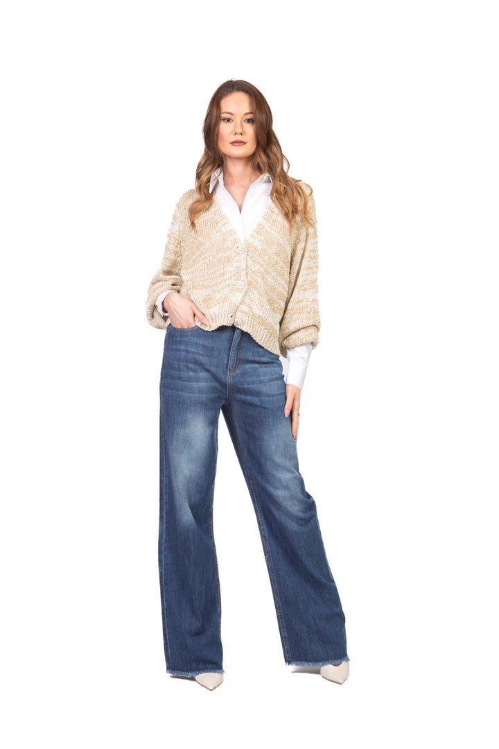 Have One - Cardigan filo lurex bottoni gioiello Art. JIT-Q008