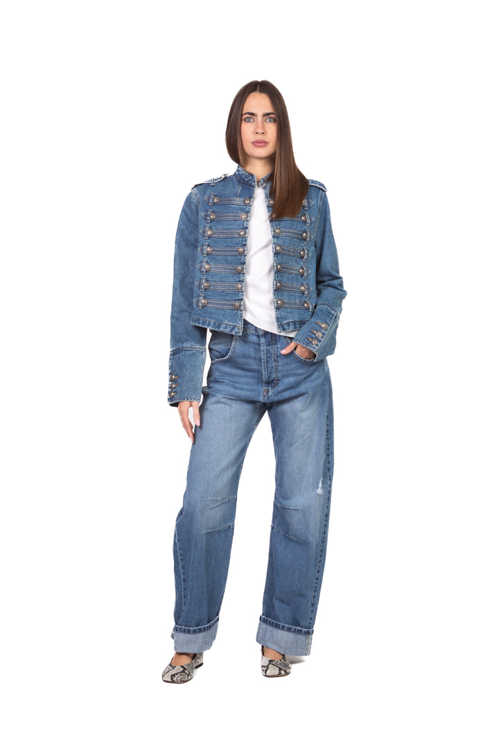 Tensione in - Jeans barrel con risvolto Art. VIKA-SNT