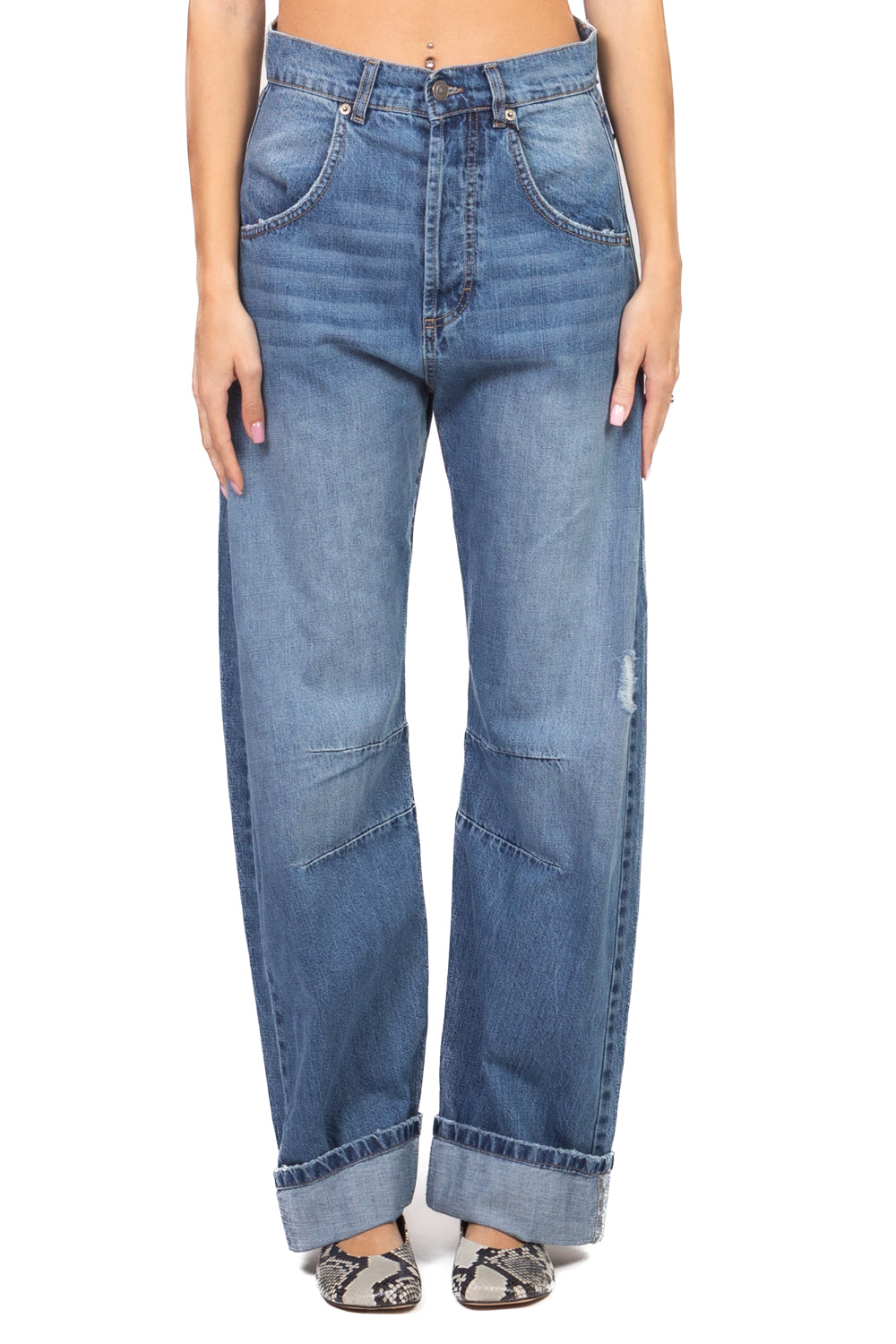 Tensione in - Jeans barrel con risvolto Art. VIKA-SNT