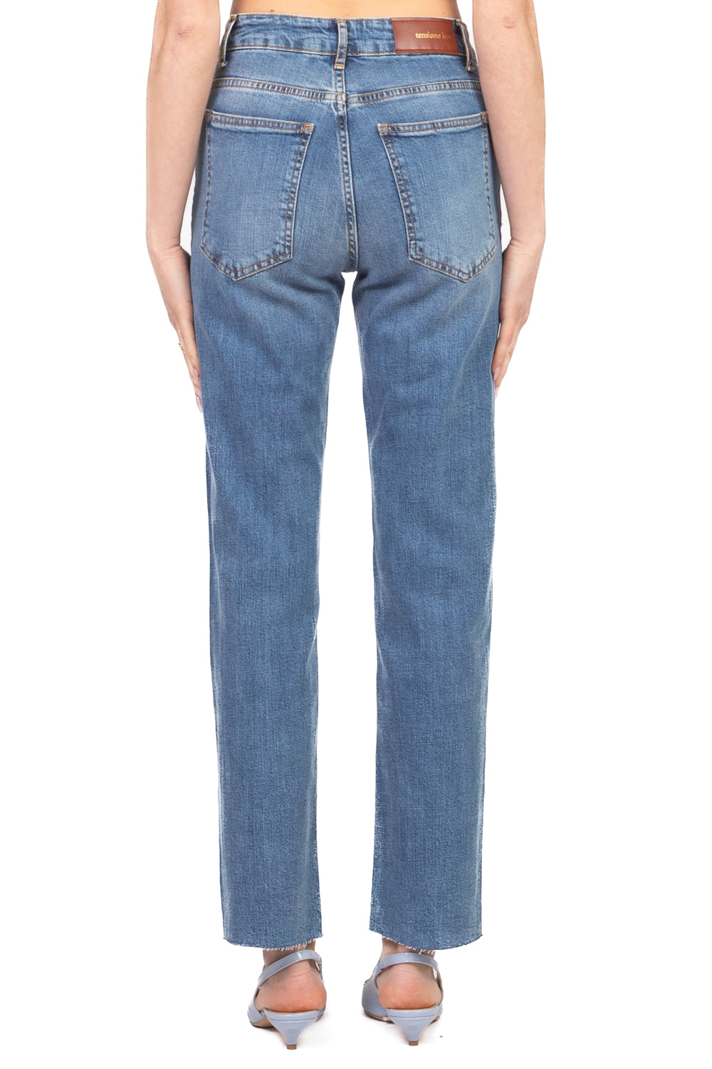 Tensione in - Jeans crop taglio vivo Art. CJ12725