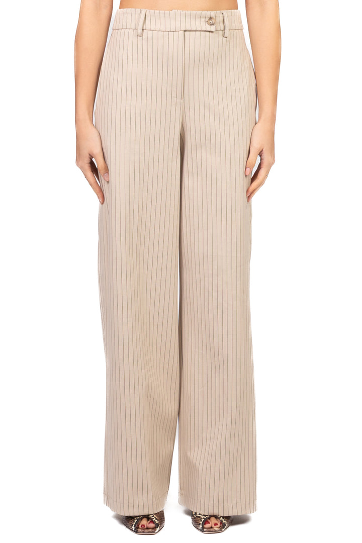 Tensione in - Pantalone palazzo gessato Art. 26P4075