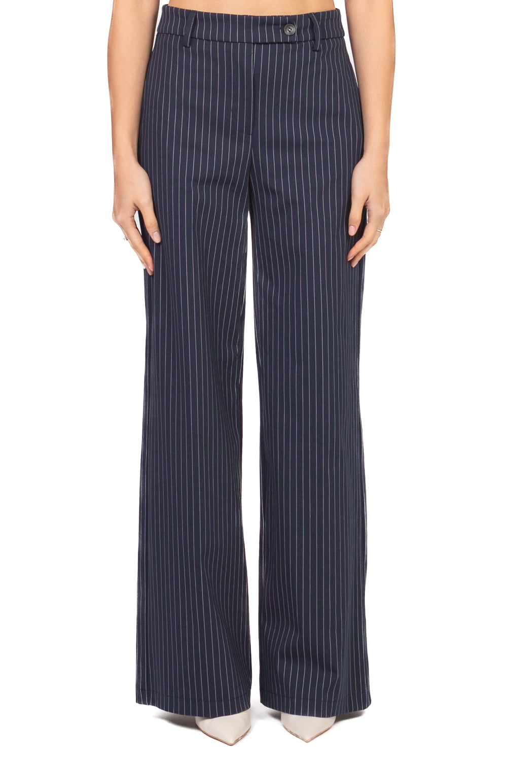 Tensione in - Pantalone palazzo gessato Art. 26P4075