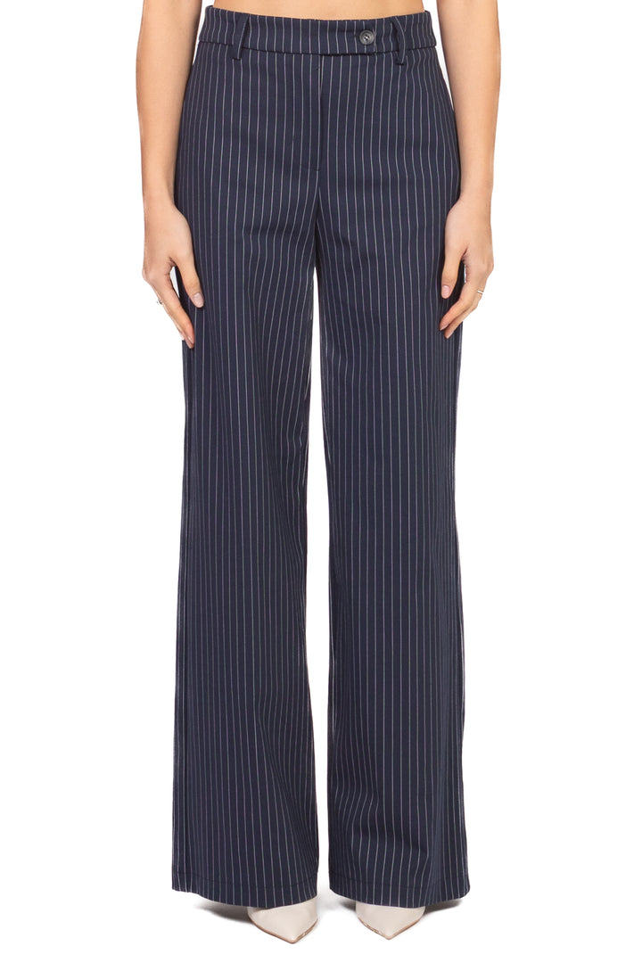 Tensione in - Pantalone palazzo gessato Art. 26P4075