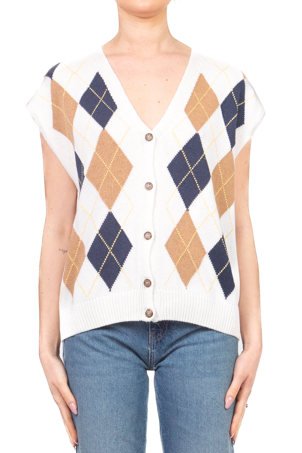 Tensione in - Gilet rombi scollo V Art. D75629