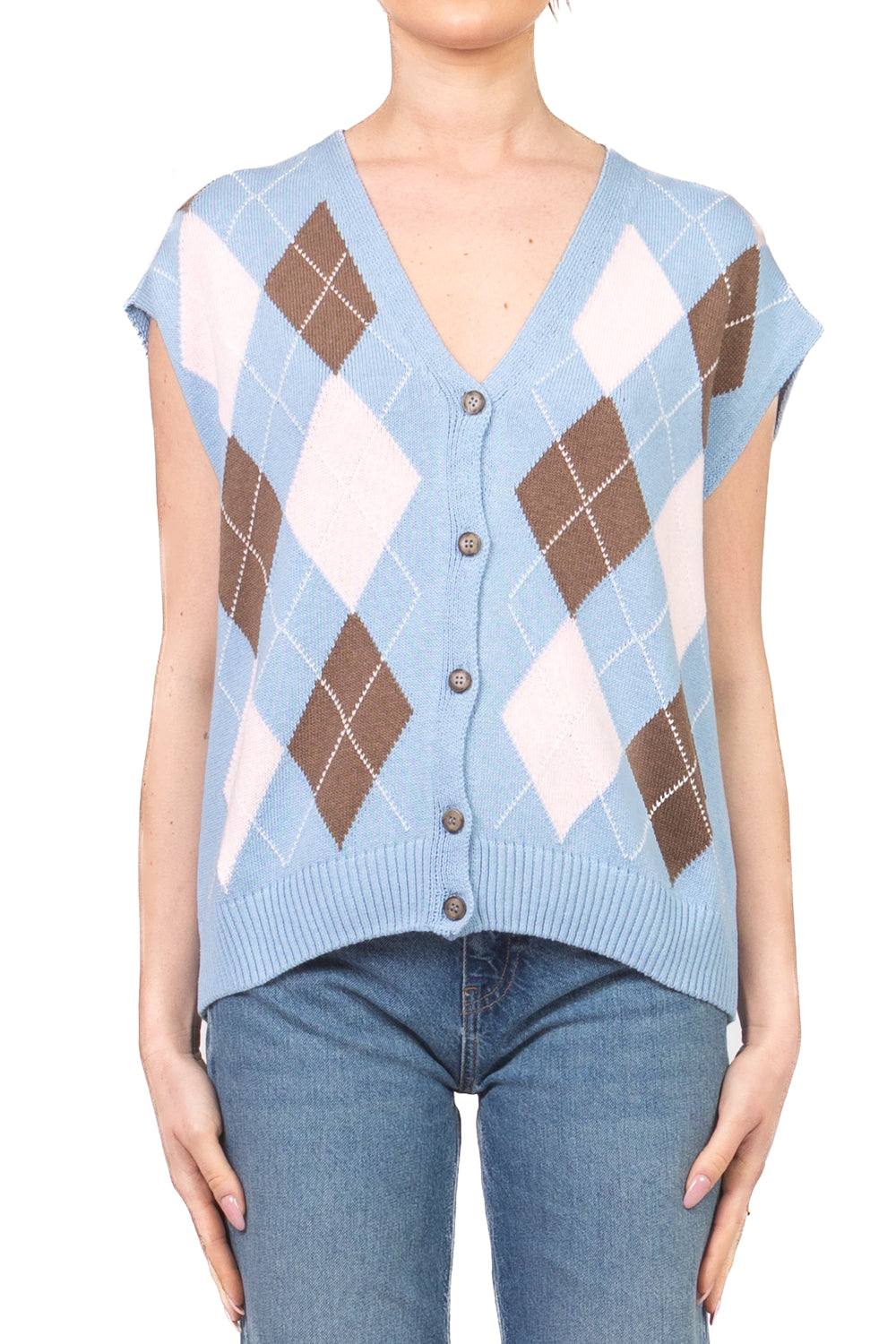 Tensione in - Gilet rombi scollo V Art. D75629