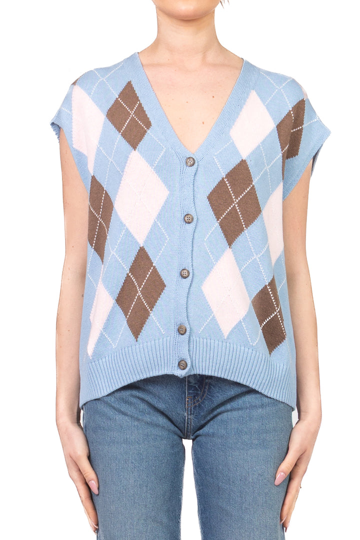 Tensione in - Gilet rombi scollo V Art. D75629