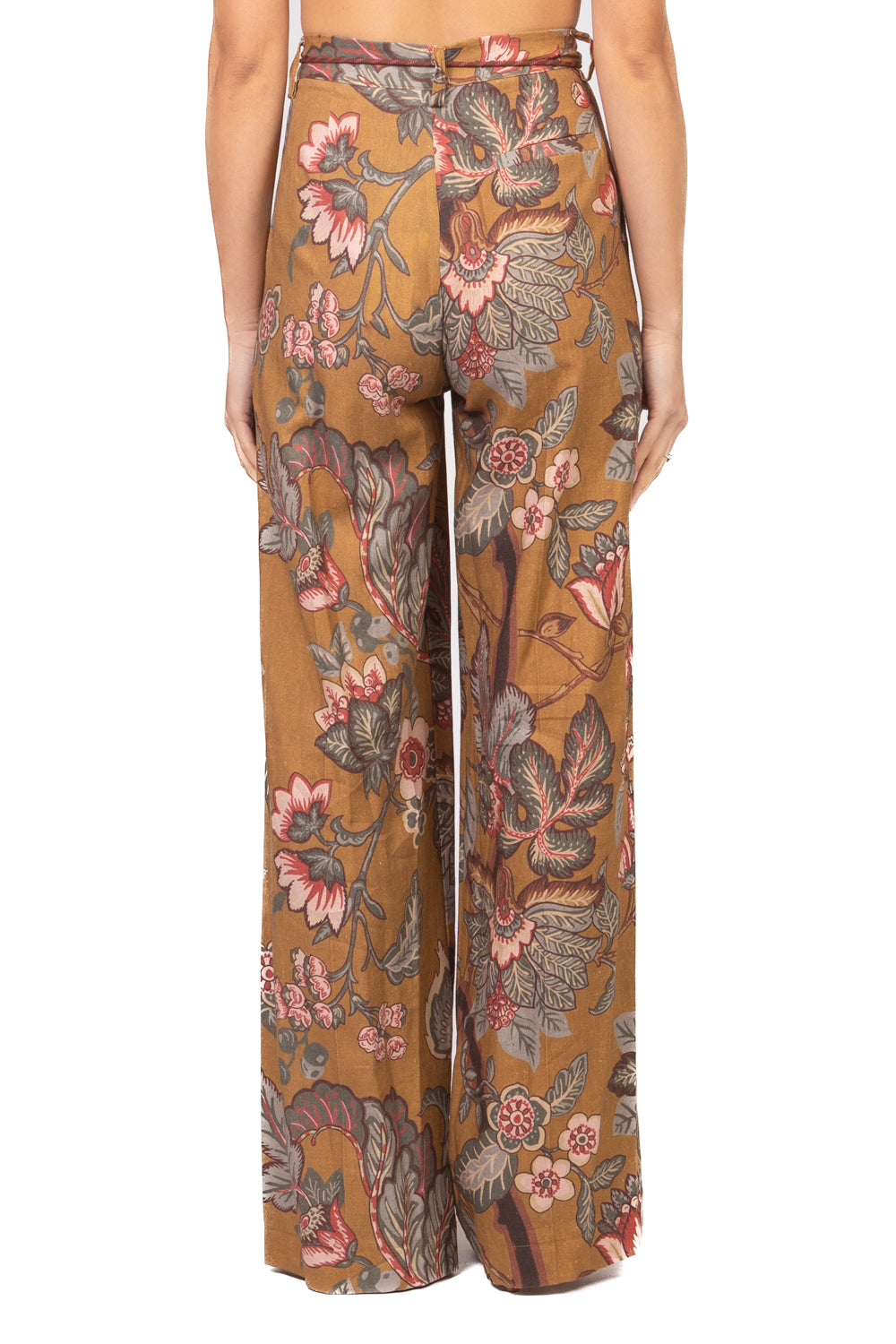 Dixie - Pantalone palazzo floreale misto lino Art. PDQE1ALCA