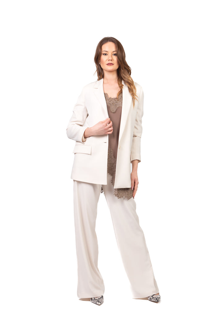 Dixie - Completo in crepe giacca e pantalone a palazzo Art. N056A001A