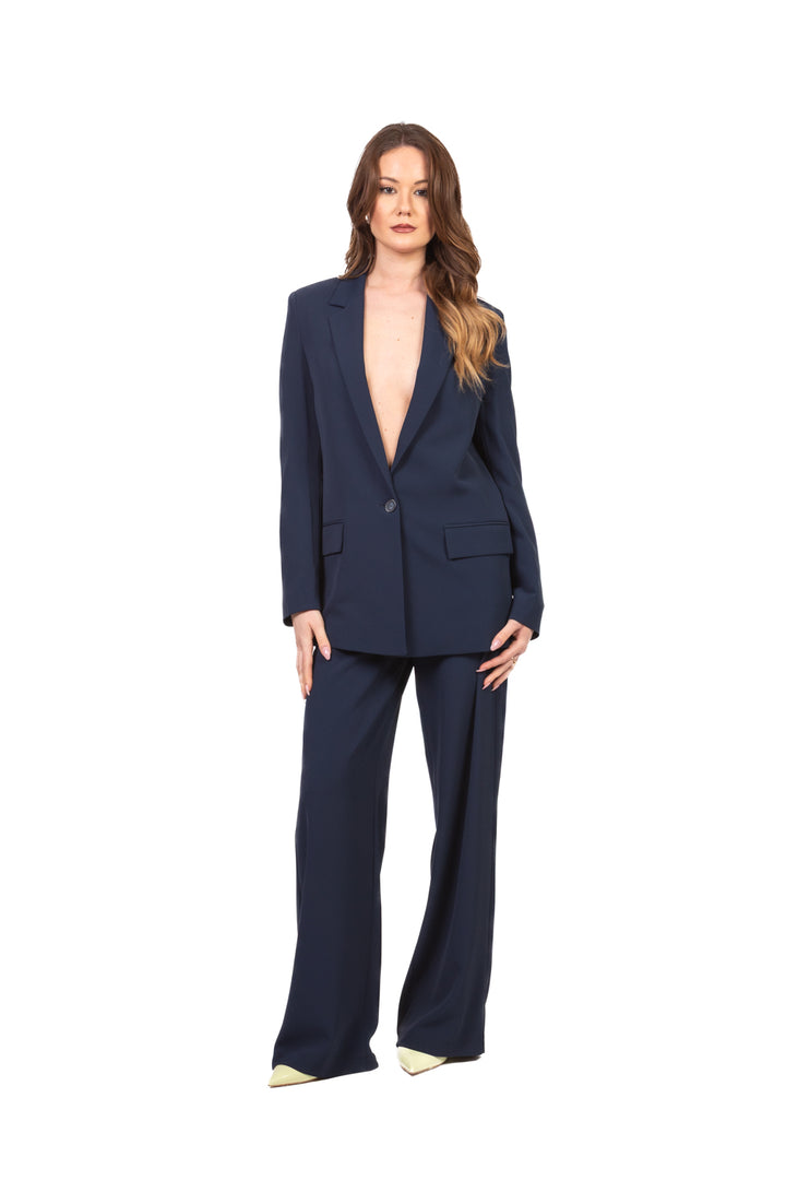 Dixie - Completo in crepe giacca e pantalone a palazzo Art. N056A001A