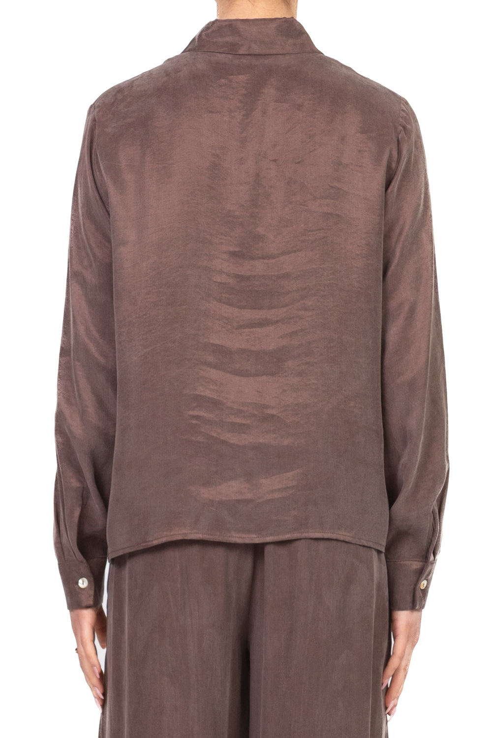 Tensione in - Camicia seta lavata con taschini Art. PE26-2275