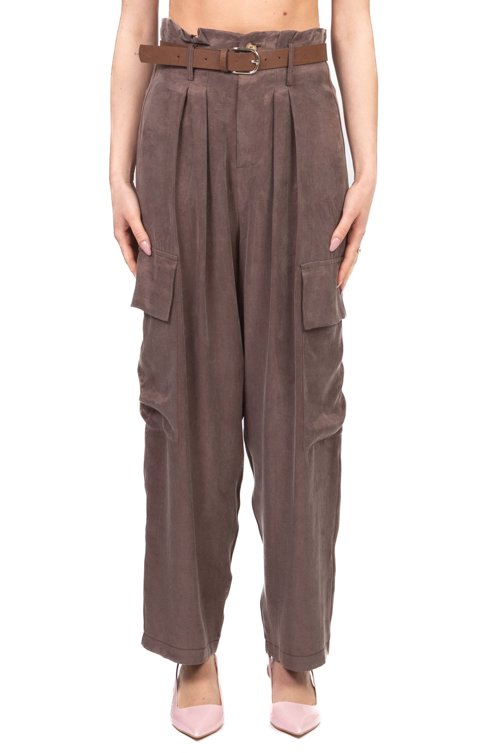 Tensione in - Pantalone cargo seta lavata Art. PE26-4211