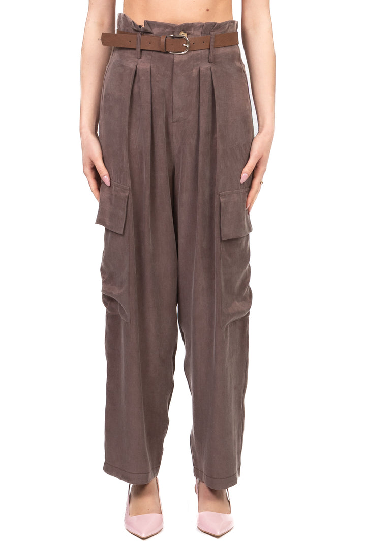 Tensione in - Pantalone cargo seta lavata Art. PE26-4211