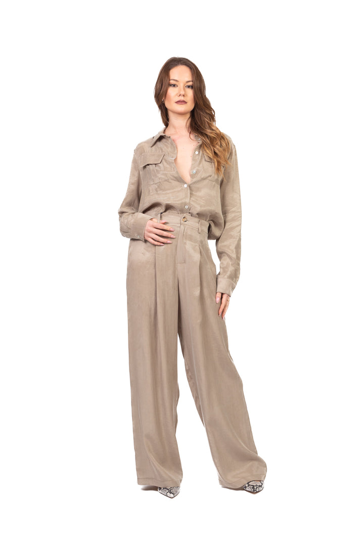 Tensione in - Pantalone palazzo seta lavata Art. PE26-4212