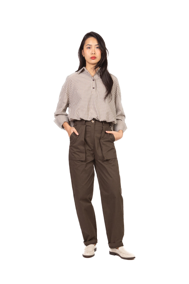 Tensione in - Camicia crop quadretti Art. PE260102