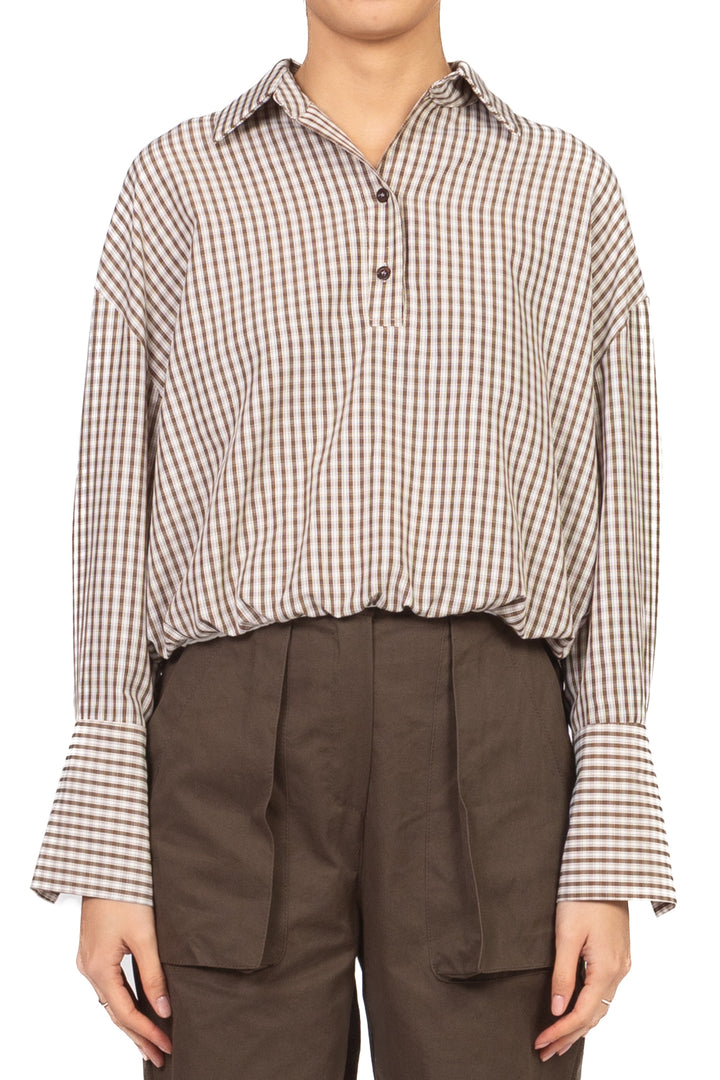 Tensione in - Camicia crop quadretti Art. PE260102