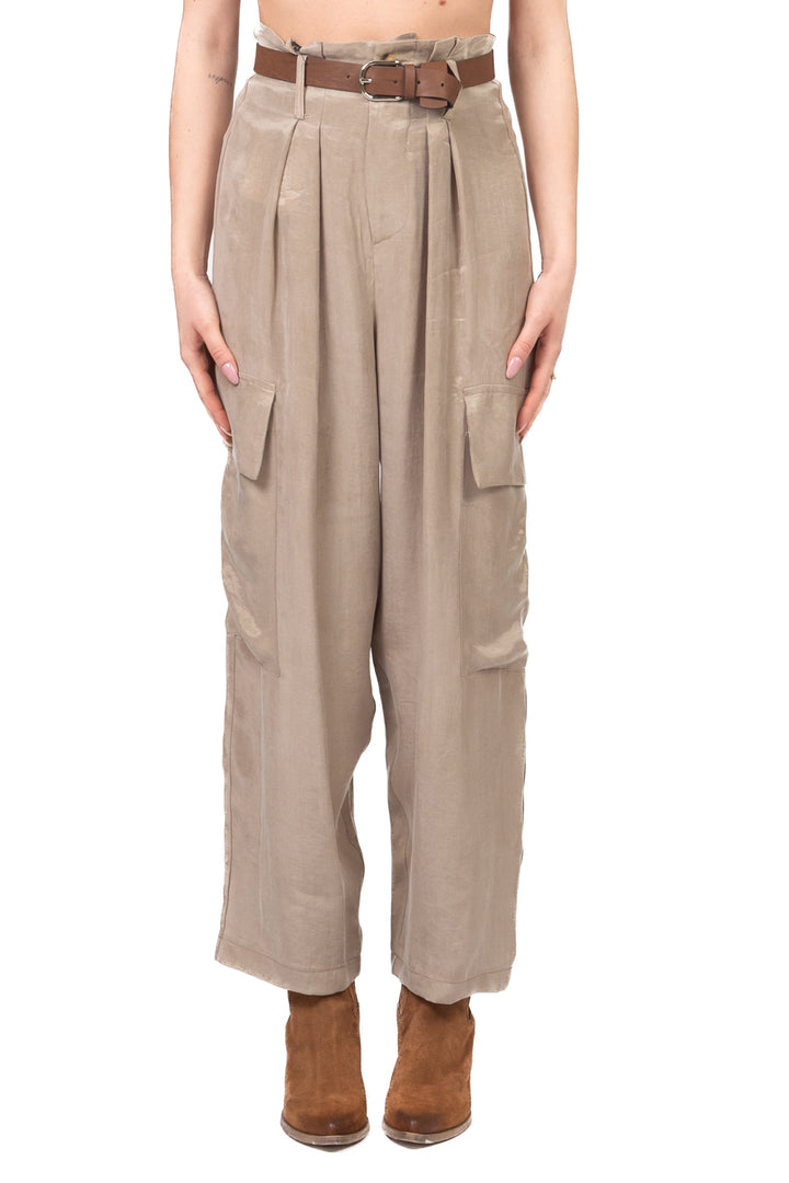 Tensione in - Pantalone cargo seta lavata Art. PE26-4211