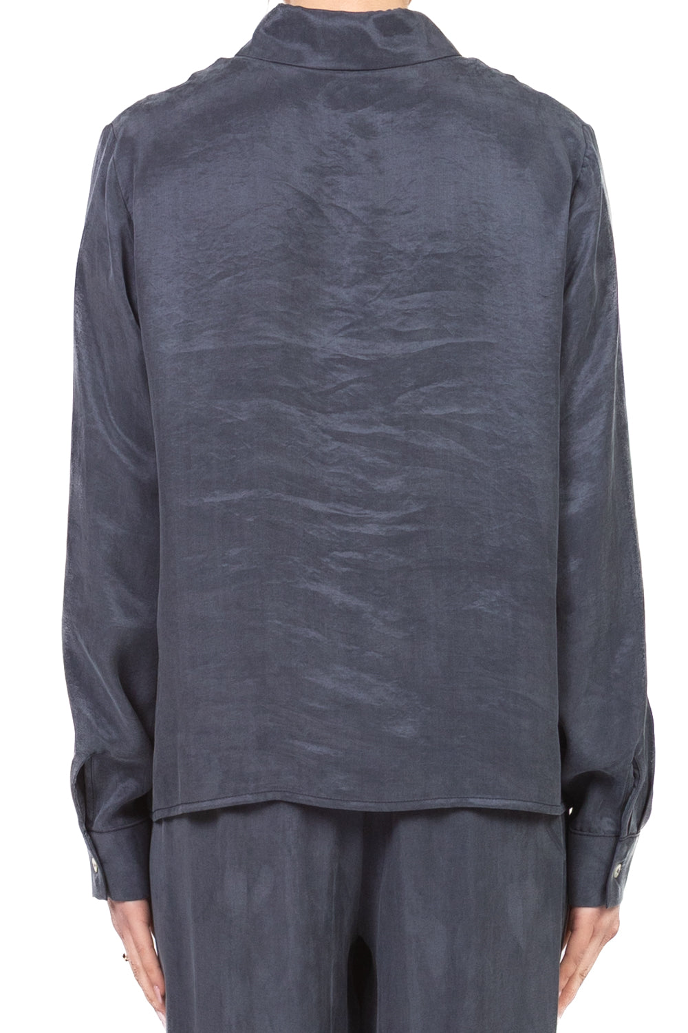 Tensione in - Camicia seta lavata con taschini Art. PE26-2275