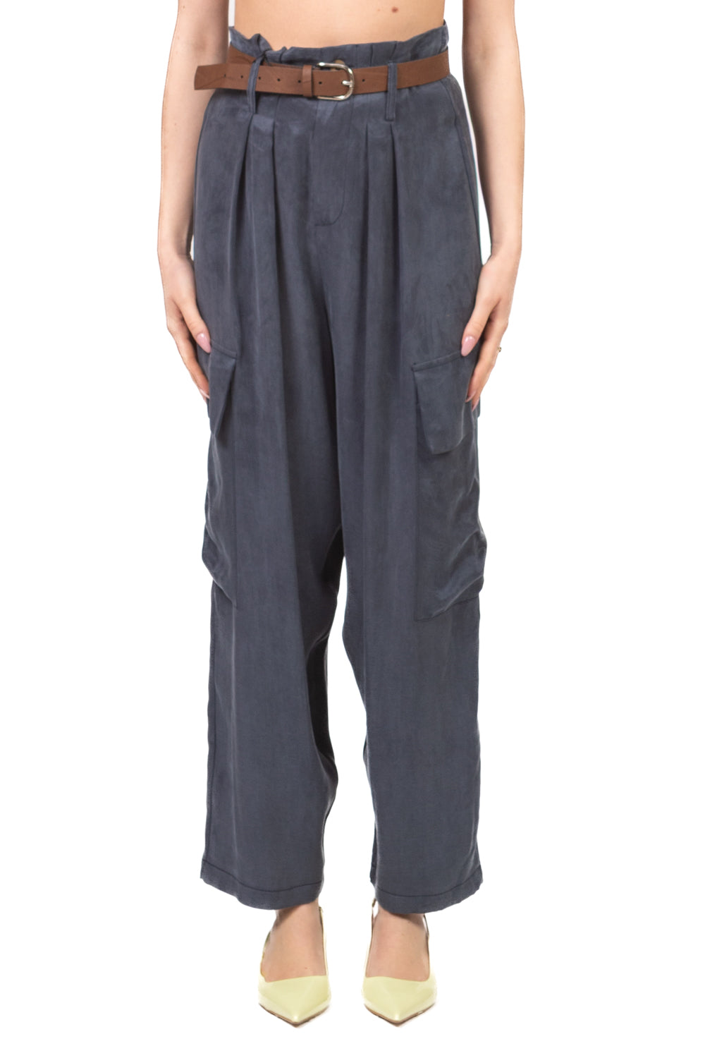 Tensione in - Pantalone cargo seta lavata Art. PE26-4211