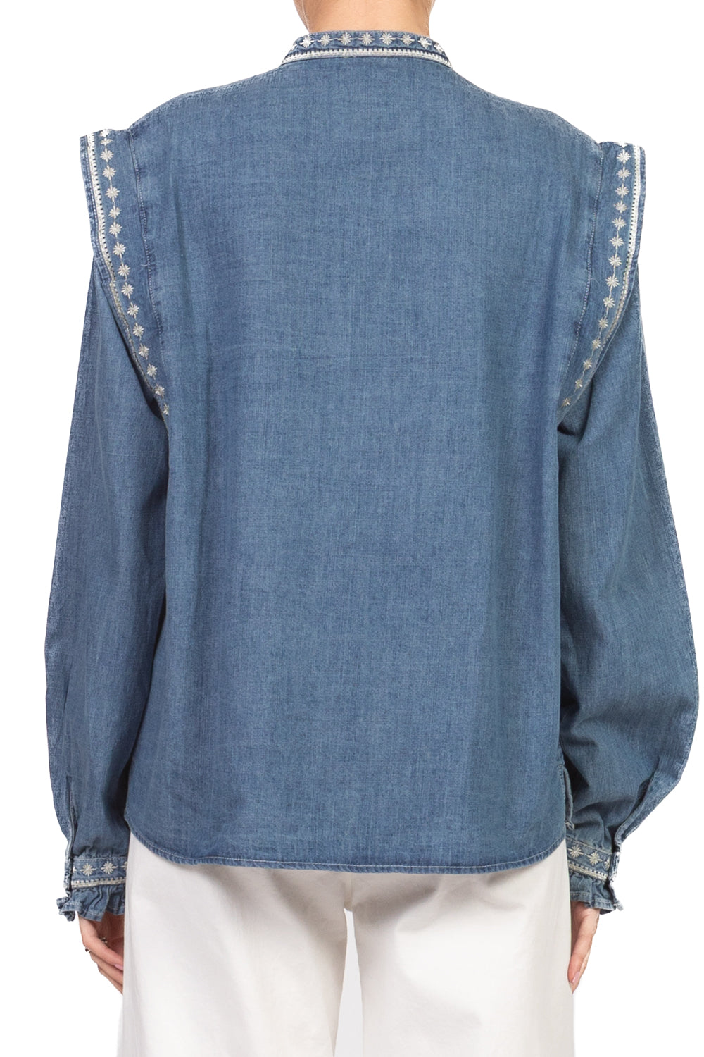 Tensione in - Camicia in denim ricamata Art. 38350