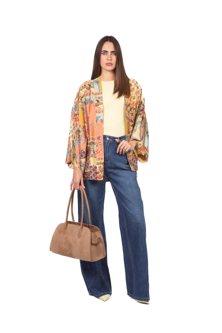 Dixie - Kimono fantasia in satin Art. JDHP1GK