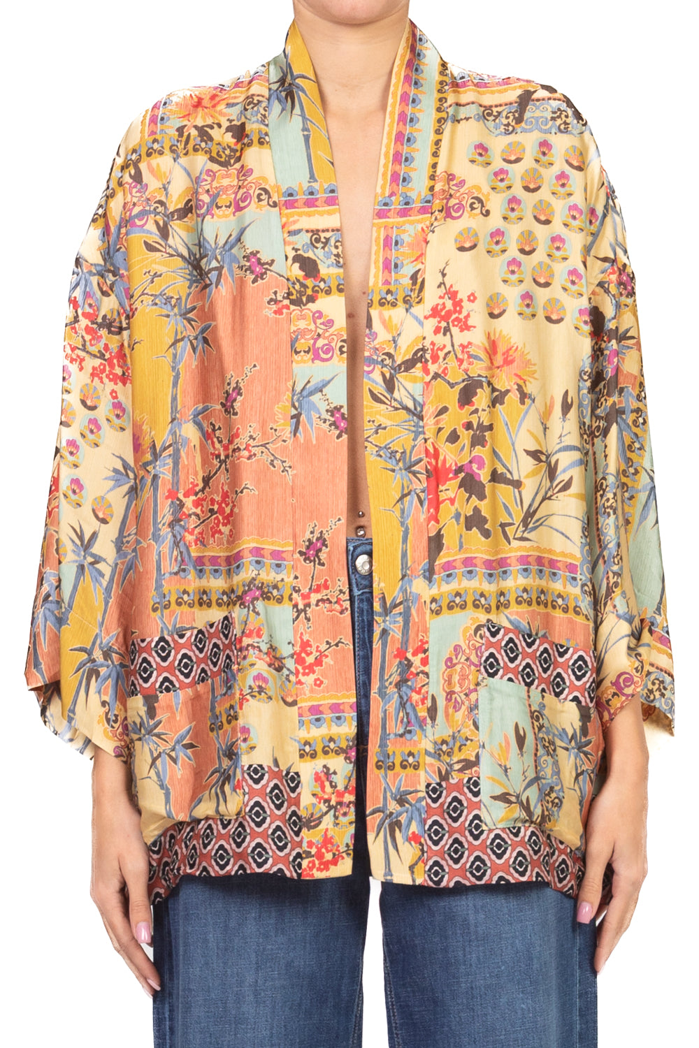 Dixie - Kimono fantasia in satin Art. JDHP1GK