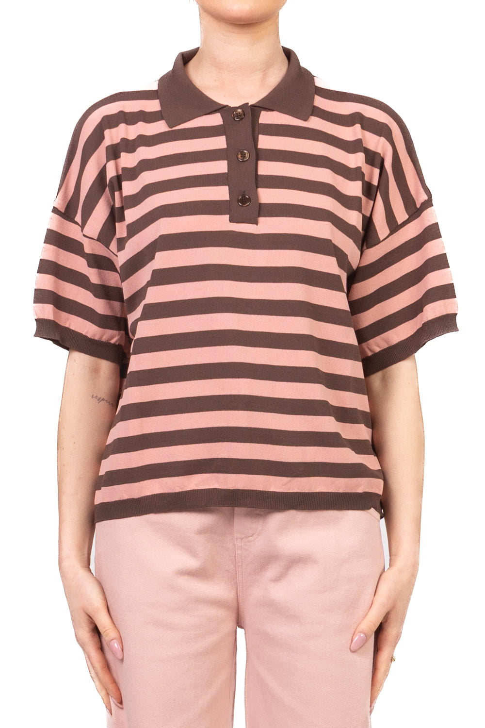 Vicolo - Maglia polo rigata manica corta Art. 2AB2066