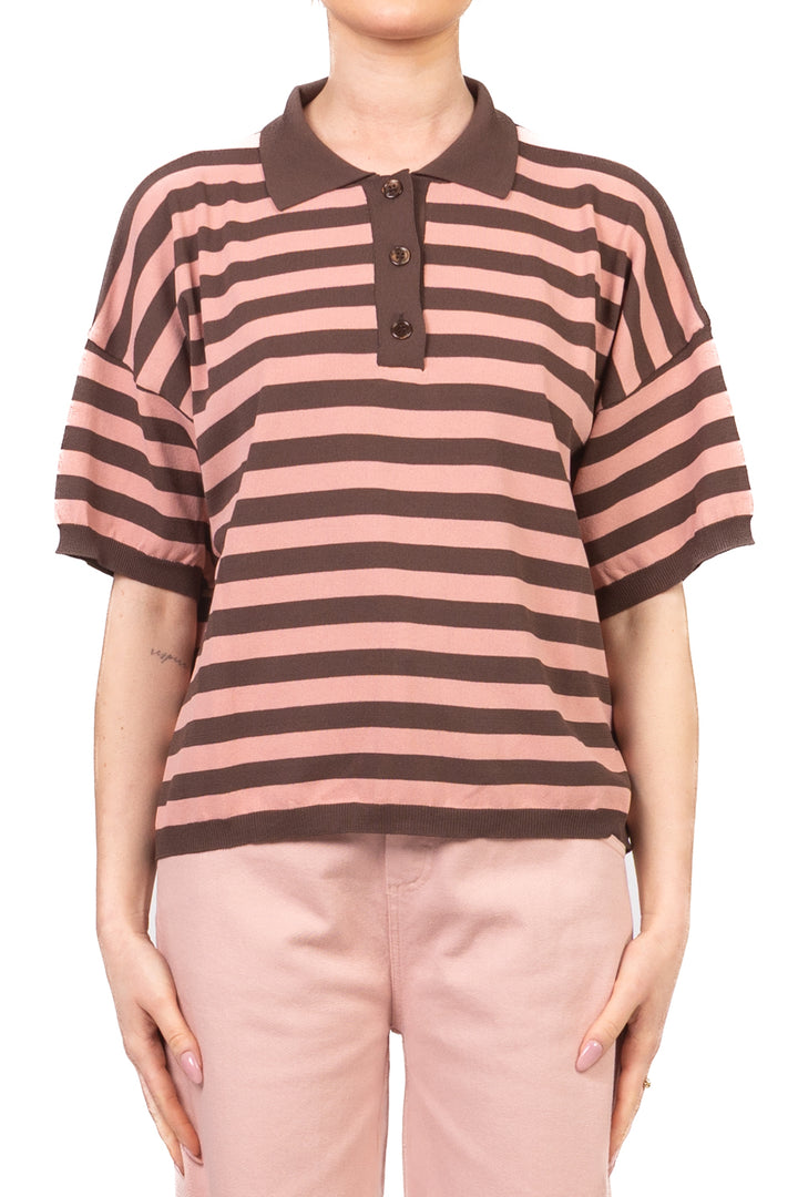 Vicolo - Maglia polo rigata manica corta Art. 2AB2066