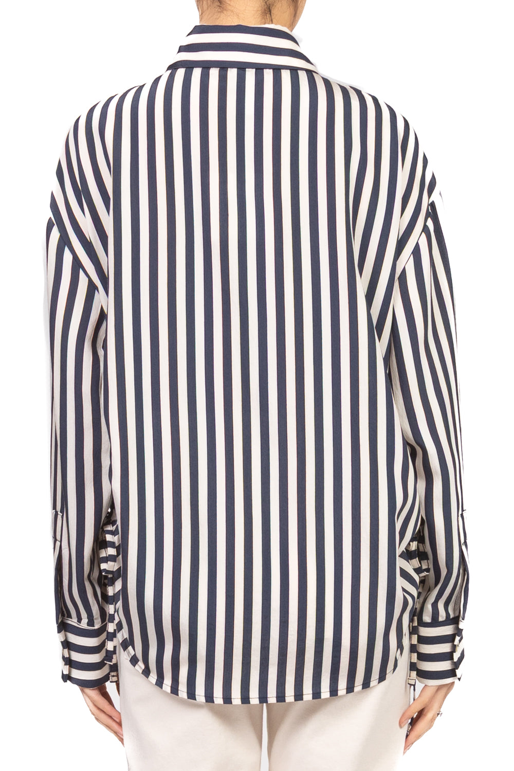 Tensione in - Camicia rigata arricciata Art. 38627