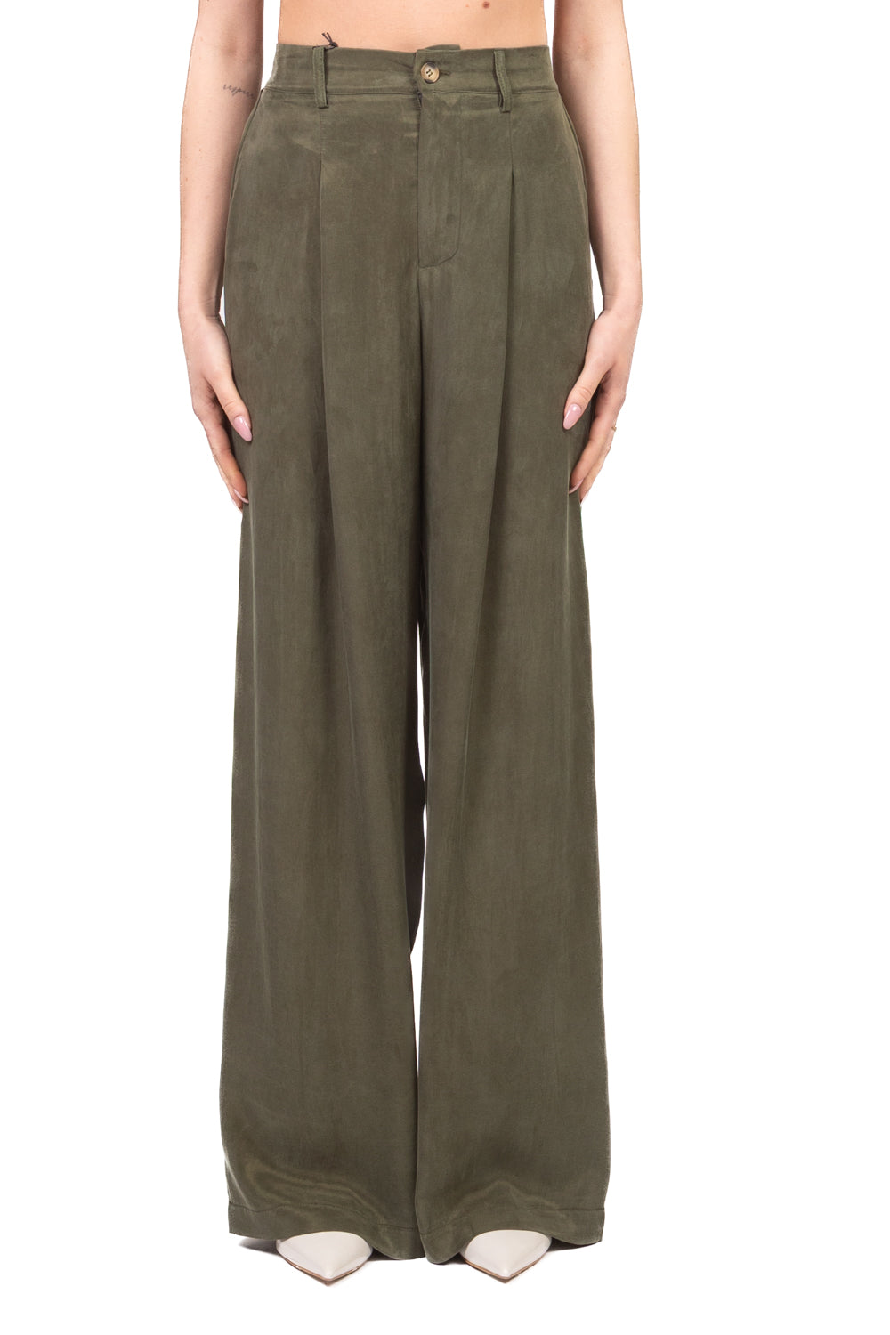 Tensione in - Pantalone palazzo seta lavata Art. PE26-4212