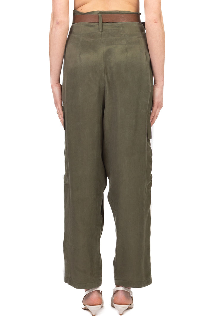 Tensione in - Pantalone cargo seta lavata Art. PE26-4211