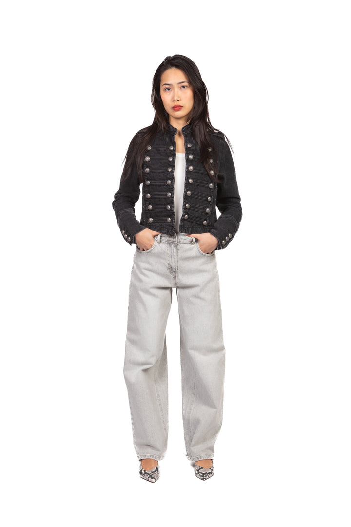 Tensione in - Giacca napoleone in denim Art. 38345