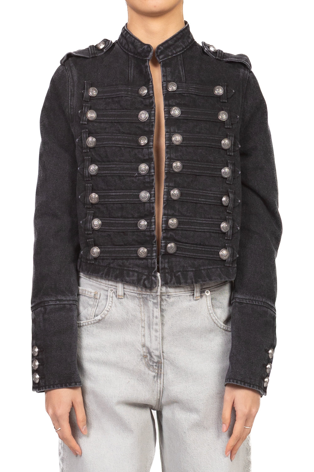 Tensione in - Giacca napoleone in denim Art. 38345