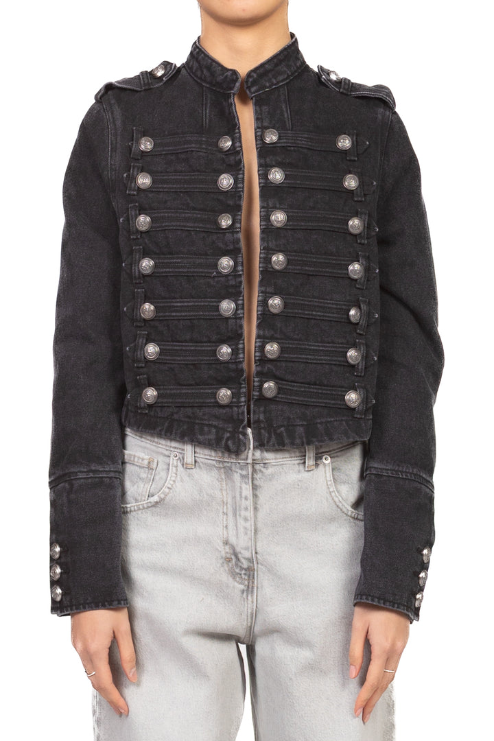 Tensione in - Giacca napoleone in denim Art. 38345
