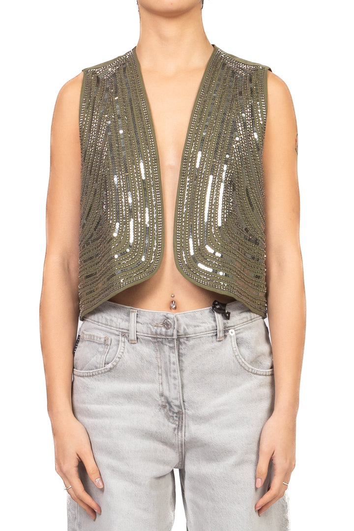 Tensione in - Gilet aperto perline Art. 38447