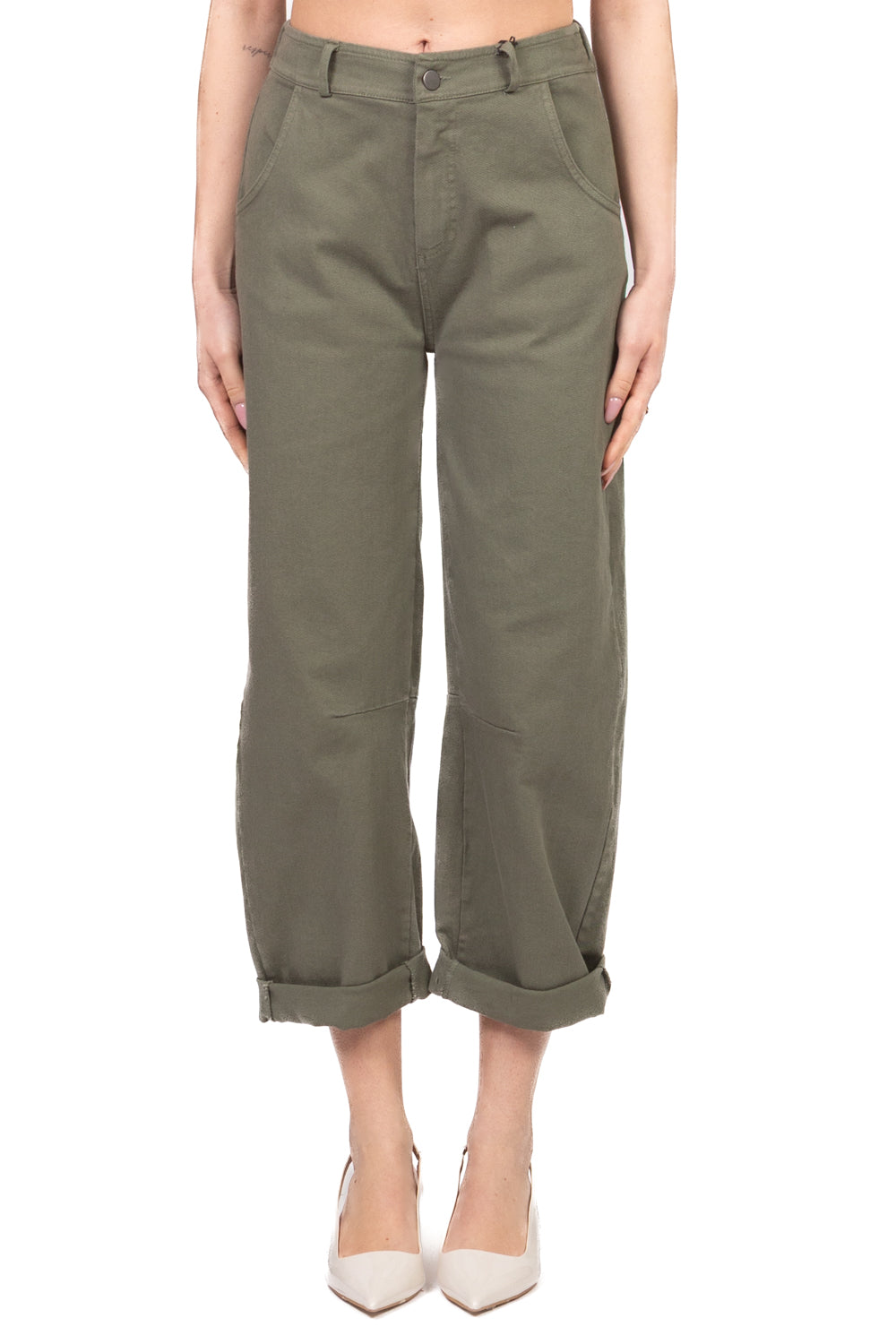 Tensione in - Pantalone barrel con elastico posteriore Art. PA5137-PE26